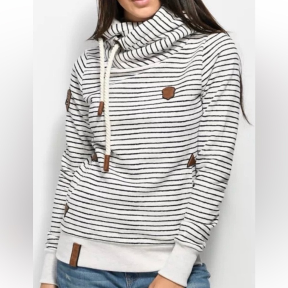 Naketano stripped coal neck sweater